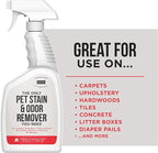 Natural Rapport Pet Stain and Odor Spray - The Only Pet Stain and Odor Remover You Need - Pet Stain Remover Carpet and Upholstery Cleaner Urine Odor Eliminator Spray for Pets (32 fl oz.)