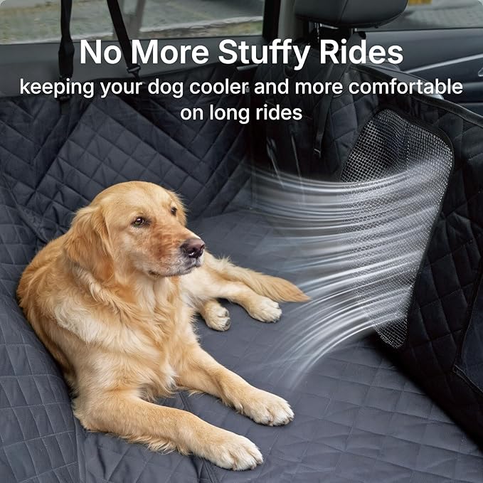 Back Seat Extender for Dogs, Semi-Hard Bottom Car Seat Cover for Dog, Waterproof & Anti-Scratch, Upgraded Support, Easy to Install and Clean, Fits Compact SUVs Only