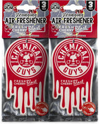 Chemical Guys Hanging Air Freshener, Fresh Cherry Scent 6 Pack, Great for Cars, Trucks, SUVs, RVs, Home, Garage, Workspace, Dorm Room & More (2 x 3 Packs) - AIR40602