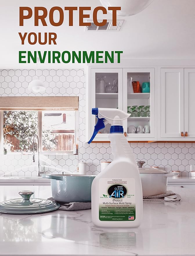 Protect Multi-Surface Odor Control Spray 32 oz – Plant-Derived Formula for Hard & Soft Surfaces, Non-Toxic Indoor Freshening Solution for Home, Office & Commercial Spaces
