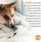 K&H Pet Products Bucket Booster for Small & Medium Dogs - Washable Heated Car Seat with Safety Leashes - Charcoal/Cream