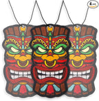 Fresh Fresheners Cute Funny Car Air Fresheners 4-pack (Tiki Head)