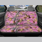 KEIAHUAN Camo Hunting Car Accessories Auto Front and Rear Seat Covers Fit Most Vehicle Truck,SUV, reathable Elastic Front Saddle Blanket Rear Split Bench Protection Cover, Pink