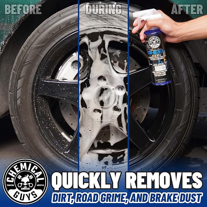 Chemical Guys Signature Series Wheel Cleaner 32 oz Natural Citrus-Based Wheel & Tire Cleaner, Safe for Painted, Powder-Coated & Polished Finishes, Removes Brake Dust & Grime