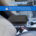 Nilight Center Console Cover Compatible with 2011-2019 Ford Explorer PVC Leather Armrest Cover for Car Middle Center Console Cushion Pad Waterproof Console Covers Car Armrest Box Cover Black
