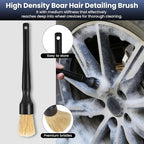 3Pcs Wheel Brush, Tire Brush with Little Braid Bristles Design, Durable Rim Brush & Car Wheel Brushes, Car Detailing Brush for Cars, Trucks, RVs, Motorcycles, Room, Corner