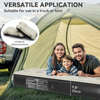 YITAHOME Truck Bed Air Mattress for 5.5-5.8 ft Full-Size Short Truck Beds, Inflatable Car Mattress Bed with Pump, Pillows, Carry Bag & Repair Kit for Outdoor, Travel, Camping (Black&Gray)