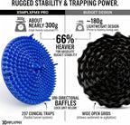 10.4" Heavy Duty Grit Trap (2-Pack) & Wash Mitt Kit - Premium Car Wash Bucket Filter Insert, Dirt Separator, Fits 3.5-5 Gallon (Blue Kit)