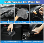 NIKCOSMK Car Cleaning Kit, Car Detailing Kit with Car Vacuum 8000PA High Suction, Car Interior Cleaning Supplies with Detailing Brushes, Windshield Cleaner Tool, Car Accessories for Men & Women