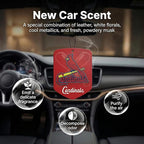2 Pack MLB Car Air Freshener - Licensed Hanging Scented Air Freshener, Red Shield with Cardinals, Sports Fan Auto Fragrance for Car, Truck & Home