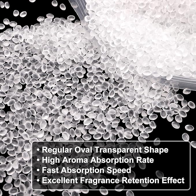 Elsjoy 5 Lb Unscented Aroma Beads for Car Freshies, Car Air Freshener Unscented Freshie Beads, DIY Homemade Natural Freshener Bulk Freshie Supplies