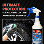 AIM Chemicals Vinyl Leather Rubber Multi-Purpose Dressing -Effective UV Protection -Leather Cleaner & Conditioner -Suitable for Interiors, Exteriors, Engines -Anti-Static -Water-Based for Cars, 5 Gal
