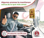 3pcs La Chica Fresita Car Air Freshener - 4 Weeks Long-lasting Strawberry Scent - The Must-have Rear View Mirror Hanging Accesory for Trucks and Vans - Strong & Proudly Mexican Automotive Fragrance