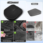 CAR PASS Leather Car Seat Cushion, Comfortable Memory Foam Seat Cushions for Driving Waterproof Adult Booster Seat Cushion for Cars, Truck Driver Automotive SUV Office Chair, Hand-held, 3 Inches Black