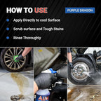 AIM Purple Dragon - Heavy Duty Degreaser Concentrate Industrial Degreaser, Wheel and Tire Cleaner, Equipment Degreaser cleaner - Premium Car Cleaner - Gal