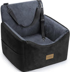 JOEJOY Dog Car Seats for Small Medium Dogs Under 35lbs, Dog Booster Seat with Detachable Washable Cover and Cushion, Memory Foam Pet Car Seat with Safety Belt and Storage Pockets (DG)