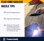 14pcs Flux Core Gasless Nozzle Welding Kit with Non-Stick Coating; Ceramic Welding Tips Replacement MIG Welder Accessories,Compatible with Lincoln,Eastwood and more (coated .035" Kit)