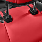 Custom Fit Ford Mustang Convertible Seat Cover 2015 2016 2017 2018 2019 2020 2021 2022 2023 2024 2025 2026, Faux Leather Car Seat Cover Full Set (Convertible-Red+Balck)
