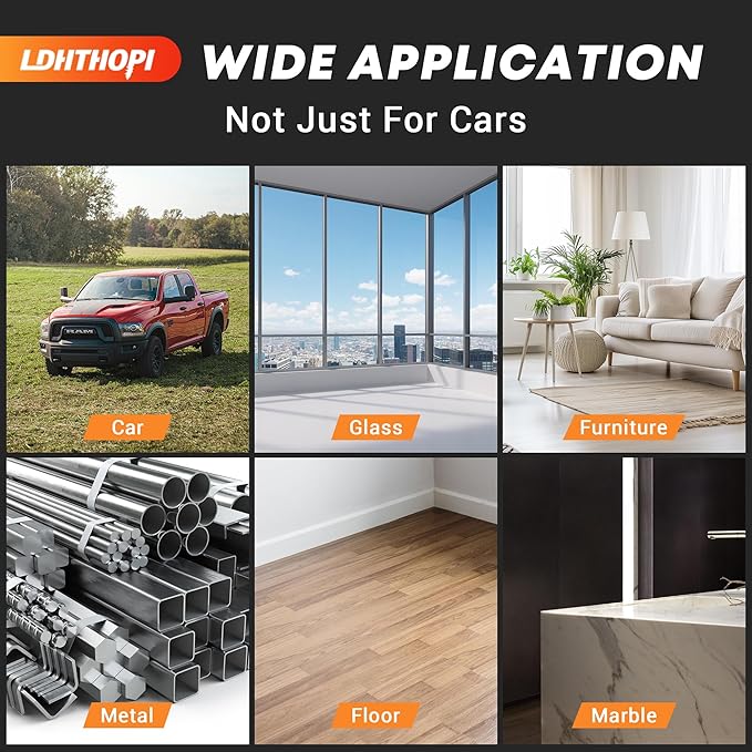 LDHTHOPI 1600W Buffer Polisher, 6/7 inch Polishing Machine with 1000-3000 RPM 7 Adjustable Speeds/Detachable Handle Waxer, Car Polisher for Auto Detailing, Waxing, Paint Correction