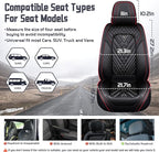 Truck Seat Covers for Ford Bronco 2021-2026, Waterproof Premium Leather Full Coverage Car Seat Cover, Muscle Sport Style Auto Interior Seat Cover Sets (Full Set/Black Red)