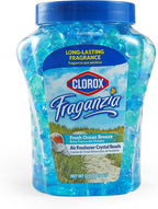 Clorox Fraganzia Crystal Beads Air Freshener, Long Lasting Room Deodorizer and Odor Eliminator Gel Beads to Freshen Home, Car, or Office, Fresh Ocean Breeze Scent, 12 Fl Oz