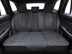 Elantrip Car Seat Cover Full Set Leather Car Seat Protector Universal fit for Most Cars SUVs and Trucks Water Proof Front and Rear Seat Protector Black