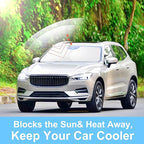 Windshield Sun Shade Custom Fit for 2018-2023 2024 2025 2026 Volvo XC60 Accessories Foldable Sunshade Sun Blocker Protect Car from Sun Rays & Heat Damage Keep Car Cooler