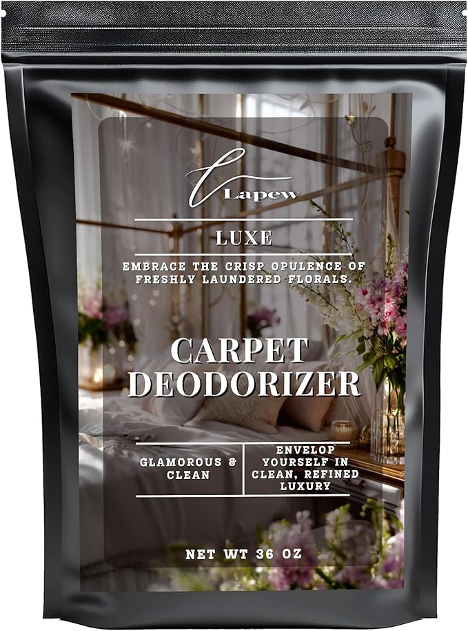 Lapew Luxe Carpet Deodorizer Powder - Pet Safe Freshener for Vacuuming | Scented Odor Eliminator for Home | 36 oz