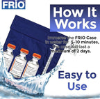 FRIO Cooling Wallet - Insulin Cooler for 45+ Hours of Stress Free On The Go - Blue - Small