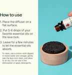 Plant Therapy Lava Rock Passive Diffuser for Essential Oils Great for Decorating at Home, Office or Car, and Gift-Giving