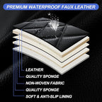 Fit TSX Car Seat Covers for Acura TSX 2003-2014 - Premium Leather, Waterproof, All-Weather, Airbag Compatible, Anti-Slip, Breathable, Easy Install, Seat Protectors, Full Set, Redline