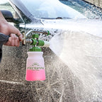 FENG PAI Pressure Washer Foam Cannon with Dual-Connector Accessory & 7 Power Washer Sprayer Nozzles, Double Tip Attachment For Soap Cannon, 1/4" Quick Connect, 3600 PSI, White Bottle