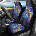 BIGCARJOB Galaxy Night Car Seat Covers Set for Front Only Sea Turtle Print Car Interior Accessories Cute Seat Protector for Cars Saddle Blanket,Fit Most Vehicle,Cars,Sedan