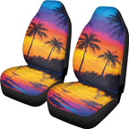 Hawaiian Tropical Palm Tree Print Car Seat Cover for Men Women Soft Breathable Automotive Interior Protector Universal Fit for Car SUV Sedan Truck