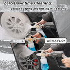 Foam Cannon for Pressure Washer, Snow Clear Foam Cannon Dual Connector Accessories, Power Washer Soap Attachment for Car Wash, Stainless Steel Filter, 5 Nozzle Tips with Holder