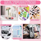 Snack Bag for Travel - Clear Chenille Varsity Letter Flat Pouch with Zipper, 12.2×8.46 inch Waterproof Clear Nylon Preppy Patch Makeup Cosmetic tote Bags for Women Girls