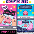 PumpCar 2 pieces Kirby Merch Pink Cute Kawaii double sided cartoon cherry scented funny car air freshener Cool hanging rearview mirror Interior Decor Dangler Accessories Gifts for Girls Women Birthday