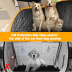 PETICON SUV Cargo Liner for Dogs, PU Leather Waterproof Pet Cargo Cover for SUVs Sedans Vans with Bumper Flap Protector, Scrachproof Non-Slip Large Size Dog Seat Mat Universal Fit