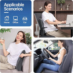 Lumbar Support Pillow for Office Chair, Back Support Pillow with Memory Foam, Relieves Back Pain, Removable Washable Cover & Adjustable Strap, for Car/Gaming Chair,Gift-Dark Grey