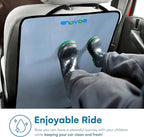 Enovoe Kick Mats - Set of 2 - Back of Seat Protector for Kids Feet - Car Seat Back Protector - Shields from Dirt and Scuffs - Durable Material - 16.8x32.8inch - Grey - Kick Mats Back Seat Protector