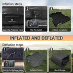 Umbrauto Built-in Pump Air Mattress for 5.5-5.8ft Full Size Short Truck Bed, Inflatable Camping Airbed with Rechargeable Cordless Pump for Truck Tent Camper