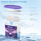 Moisture Absorbers 6 Packs, 10.8 Oz Lavender Vanilla Efficient Humidity Absorber ＆ Odor Eliminator Boxes, Refillable Car Dehumidifier for Closet, Bathroom, Basement＆ RV