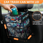 Car Trash Can for Car Cute, Bag Bin Hanging Waterproof Automotive Garbage Cans Leak Proof Vehicle Trash Can Colorful Leaves
