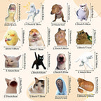 Funny Meme Car Air Fresheners - 16Pcs Cute Cat Dog Animals Freshener Hanging Ornaments for Women Men, Interior Air Essential Fragrant Pendants for Birthday Party Gift Car Mirror Home Wardrobe