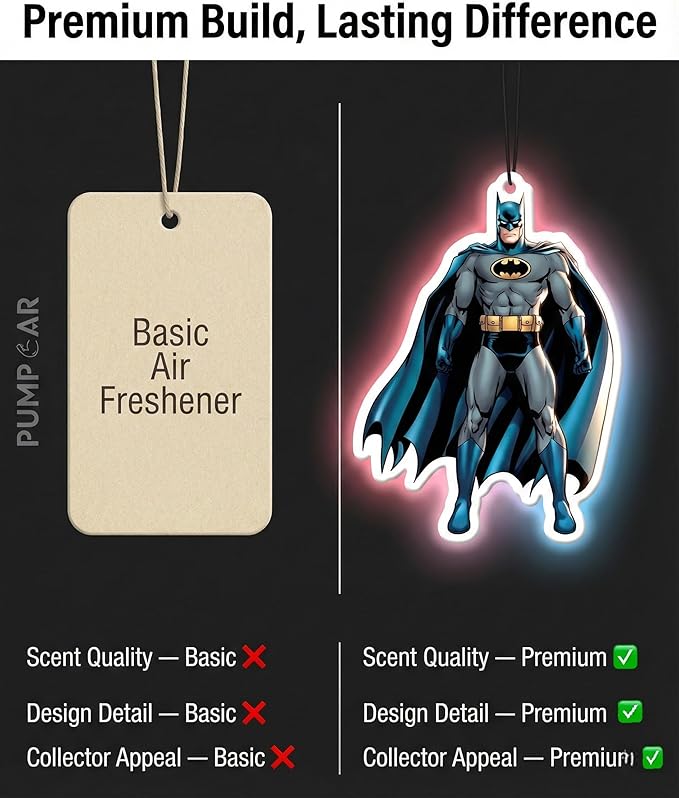 PumpCar 2 pieces bat double-sided hanging cartoon cherry-scented funny car air freshener Cool hanging for rearview mirror Car Interior Accessories Gifts