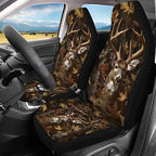 KEIAHUAN Camo Deer Hunt Design Car Seat Cover Full Sets Front Bucket Seat Covers & Rear Bench Seat Protector Car Interior Accessories Decoration Fit Most Cars, Trucks, SUV or Vans 4 Pcs