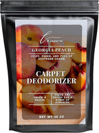 Lapew Georgia Peach Carpet Deodorizer Powder - Pet Safe Freshener for Vacuuming | Scented Odor Eliminator for Home | 36 oz
