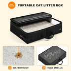 20 x 14 x 14 Expandable car Travel Carrier for 1 Small-Medium cat,with a Portable Leakproof Litter Box