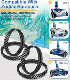 R0526100 Track Replacement Compatible with Zodiac Baracuda MX6 MX8 Elite Series Suction-Side In-ground Pool Cleaners, Heavy Duty Rubber Wheel Tire Belts (4-Pack)