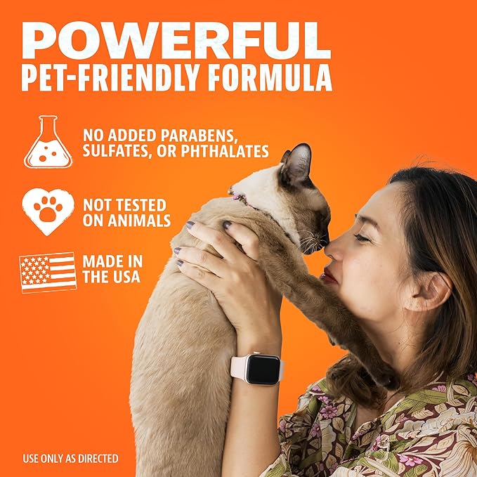 Angry Orange Pet Odor Eliminator Concentrate for Cat Urine and Smells - Fresh Scent - 8 oz (Makes 128 oz of Cleaner)